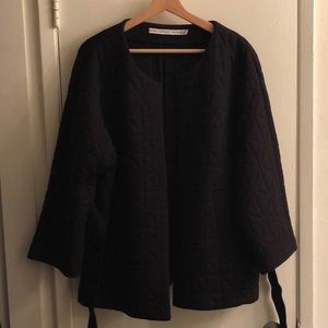 & Other Stories Cotton Coat - Black. Size 6